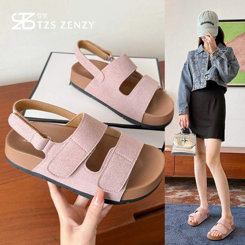 TZS Zenzy Claire Sandal - Sandal Wanita - Sandal Wedges - Sandal Flat Wanita - Back Strap Sandal