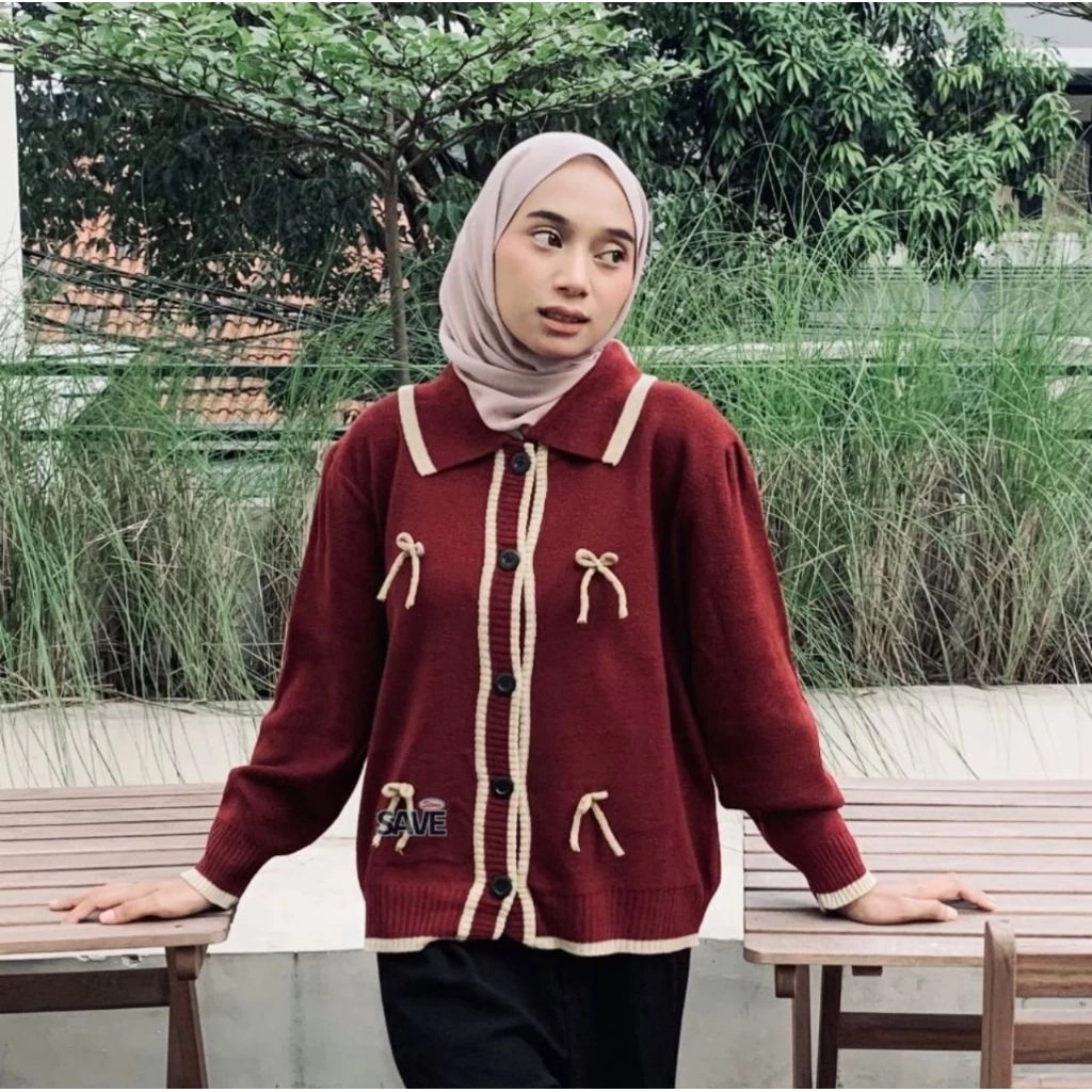 Keiko Cardigan Knit - Cardigan Rajut Wanita // atasan wanita