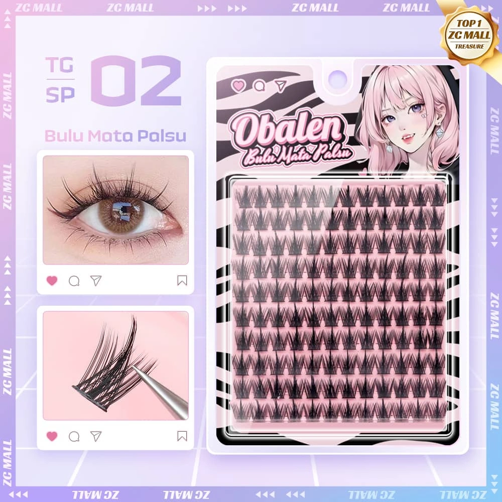 Obalen Bulu Mata Palsu 02 Daily Look 10-12mm Eyelash Natural Eyelash Extensions 3D