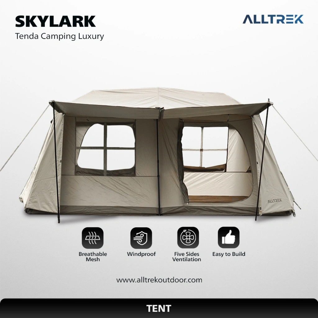 ALLTREK Tenda Camping Luxury SKYLARK Double Layer 2 Rooms 1 Hall