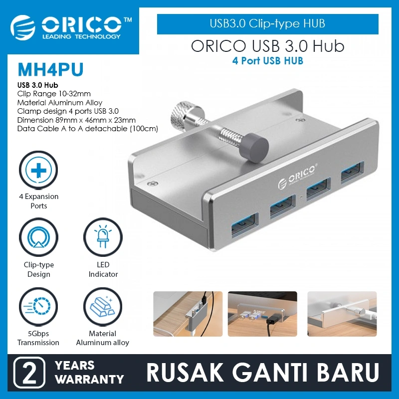 ORICO MH4PU USB3.0 Clip-type HUB