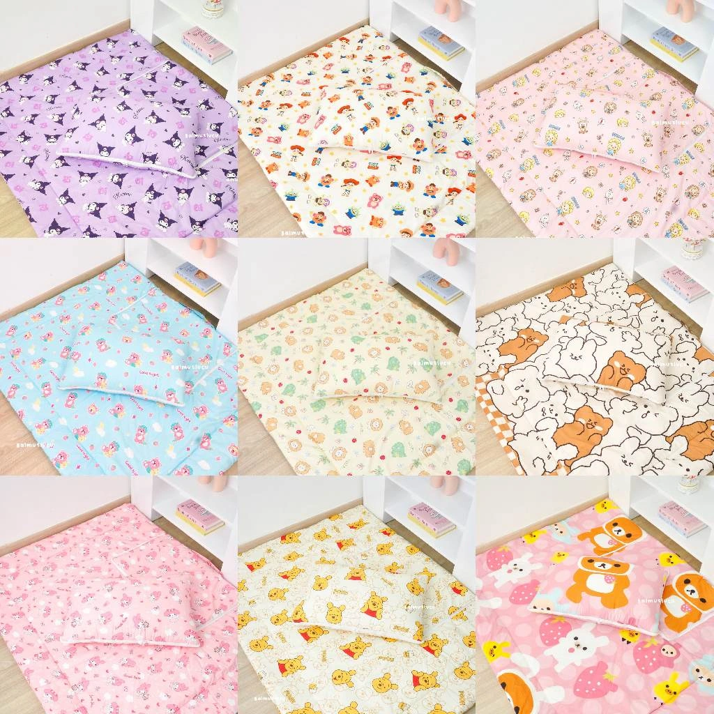 BALMUTLUCU | Bantal Selimut Balmut Katun Jumbo 240x150cm | Selimut Dilipat Jadi Bantal Multifungsi Bedcover Anak Dewasa Karakter Cinnamoroll Kuromi My Melody Stitch Bear Panda Unicorn