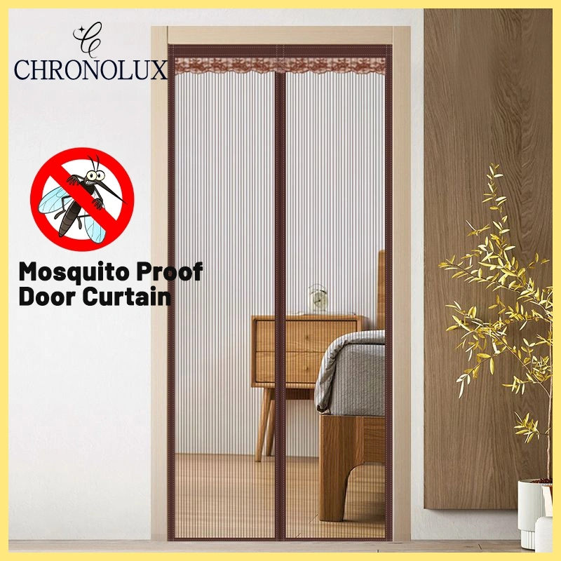 Layar Magnetik Tirai Pintu Anti Nyamuk Terbang Serangga Layar Mesh 210*90cm Terdapat magnet di tengah untuk menutup secara otomatis