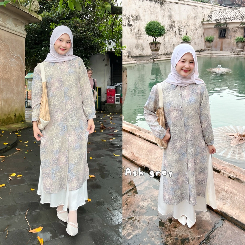 NAEMA - MECCA TUNIK | MECCA LONG TUNIK | TUNIK COTTON CRINKLE PREMIUM