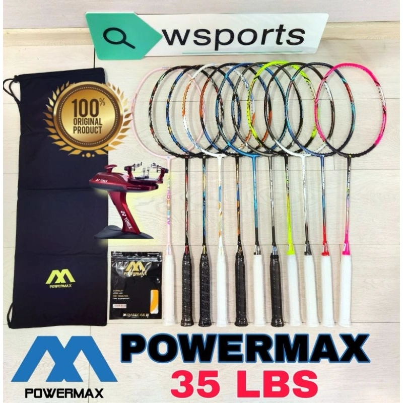 Raket Badminton Powermax 36LBS Furious 50 M 800 Sting Shot Tectonic 28 Tornado 800 Original