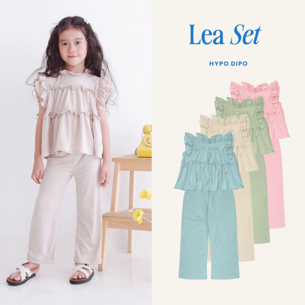HYPO DIPO - Lea Girl Set - Setelan Anak Perempuan 1-8 Tahun - One Set Korean Style