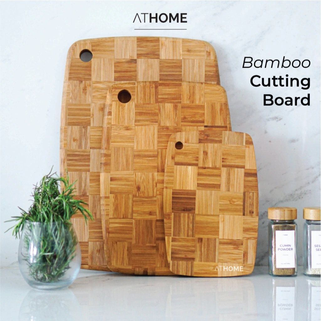 ATHOME Bamboo Cutting Board / Talenan Bambu Motif Premium