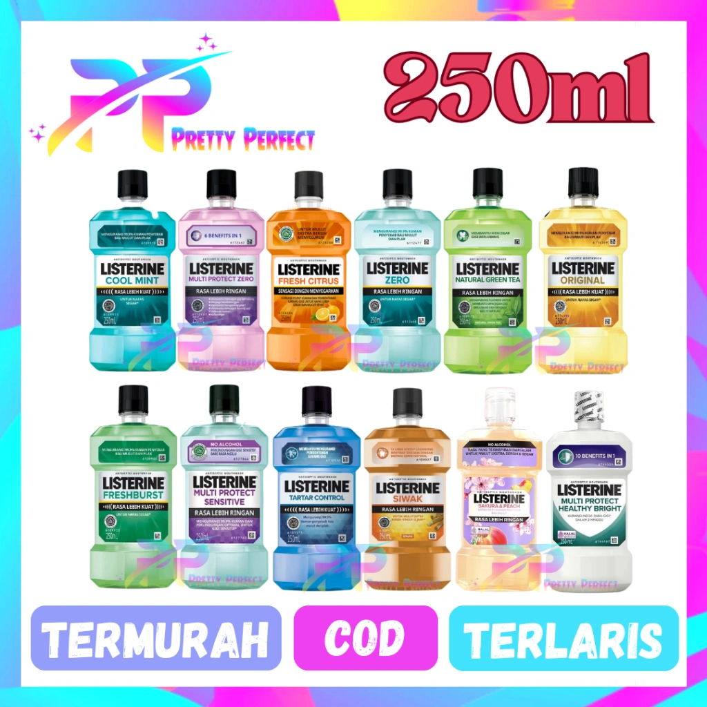 Listerine Antiseptic Mouthwash 250ml Series