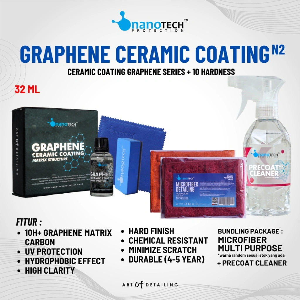 GRAPHENE Nano CERAMIC COATING PAKET - nanoTECH PROTECTION - Carbon Graphene Matrix Structure - Paint Protection - Coating 9H 9H+ 10H - Pengkilap Cat Mobil - Auto Detailing - Permanent Coating - Pengkilap Mobil Motor Anti Air - Coating Anti Baret