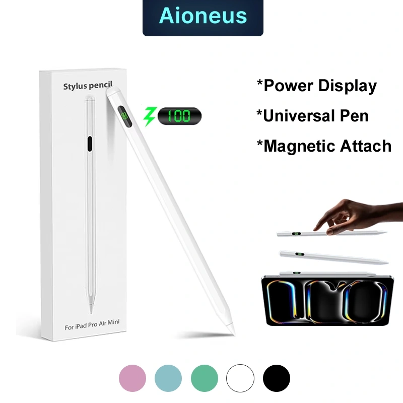 Stylus Pen Universal ipad Pencil with Digital Power Display Tilt Sensitive Stylus Pen for IOS Android Tablet Smartphone