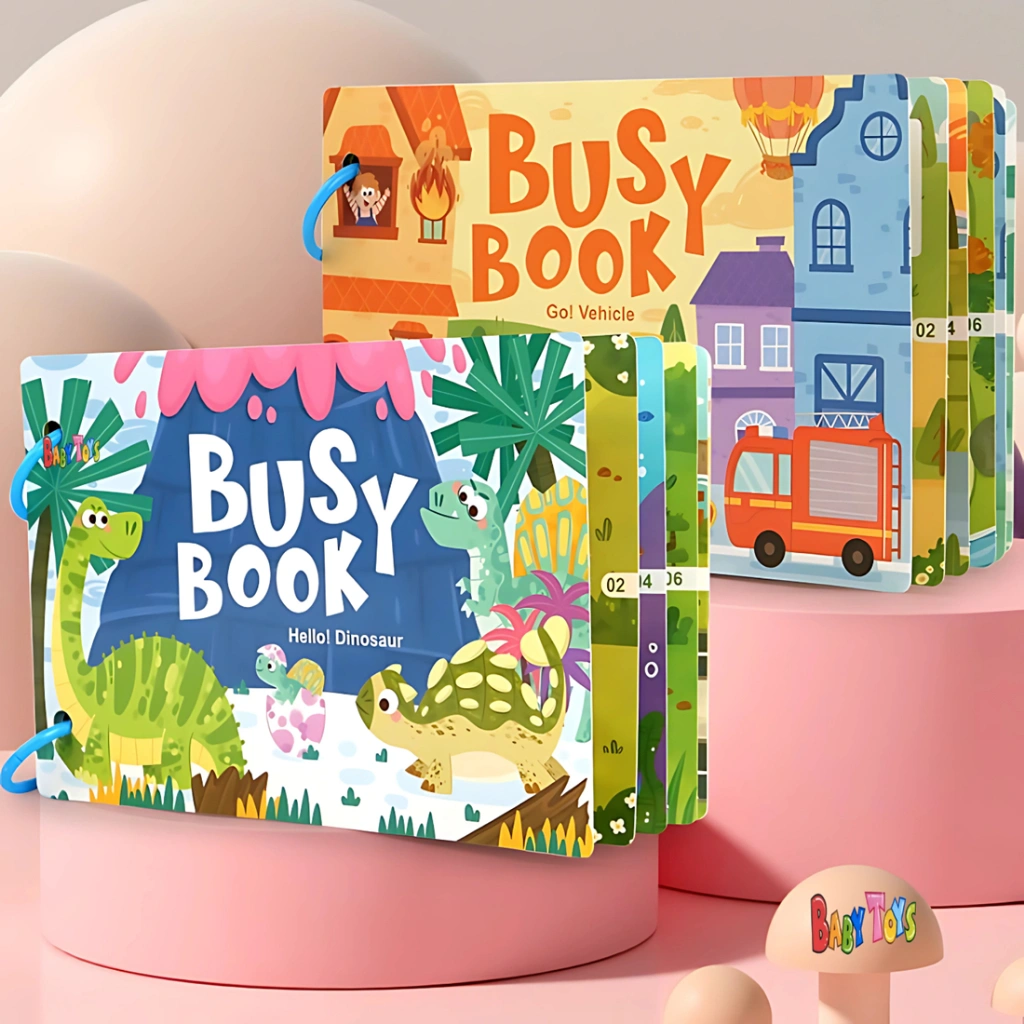 BabyToys Mainan Buku Edukasi Anak Bayi Soft Book Aktivitas Education Busy Board DIY 1 2 3 4 5 tahun