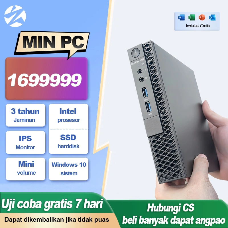 AOC intel i5/i7 pc gaming full set itx mini komputer desktop kantor Mendukung WIFI/Bluetooth, keyboard dan mouse gratis