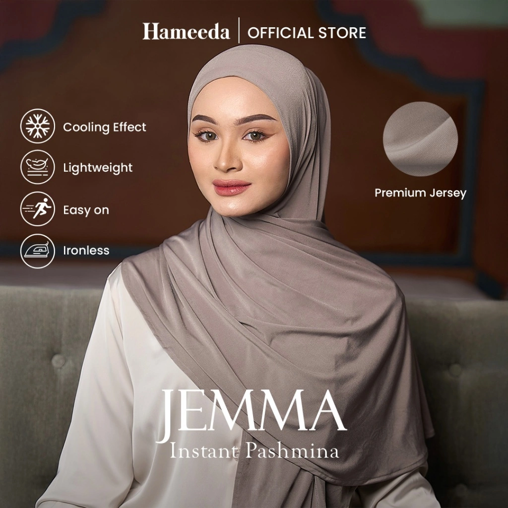 Hameeda - JEMMA Instant Pashmina Hijab | Jersey