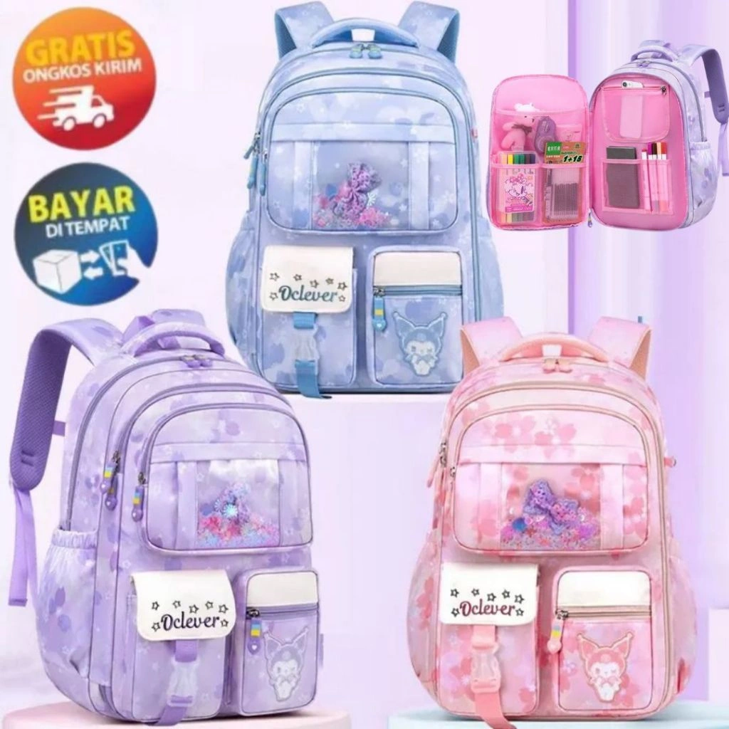 BK180 - TAS SEKOLAH TAS RANSEL ANAK PEREMPUAN TAS SEKOLAH ANAK PEREMPUAN TAS SEKOLAH WANITA TAS SEKOLAH