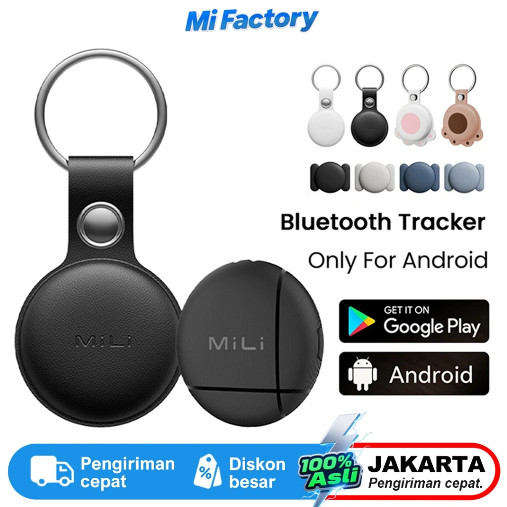 MiLi LiTag Mini GPS Tracker ( untuk Android ) Pelacak Bluetooth Global, Anti Lost & Portable, Desain Ringan 20g, Compatible dengan Android, Alat Cari Barang Hilang Akurat