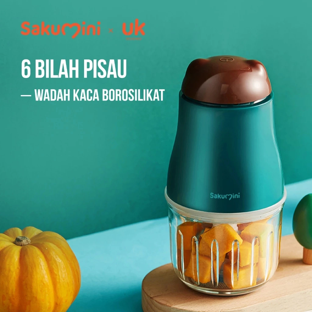 Sakumini Blender Portable Food Chopper Grinder Penggiling Penghalus Processor Mpasi