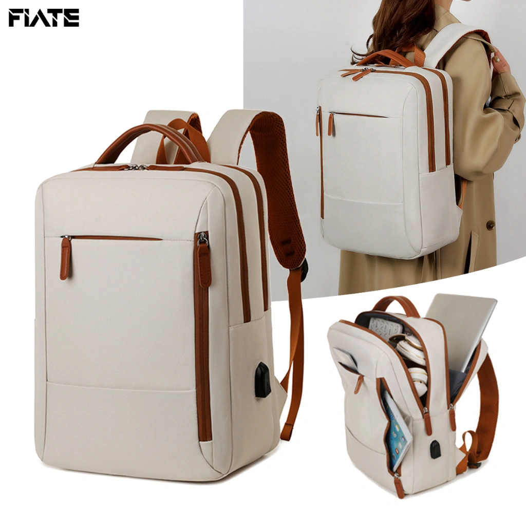 FLATE Tas Laptop 15 inch Waterproof Tas Ransel Sekolah Wanita Outdoor Travel Backpack