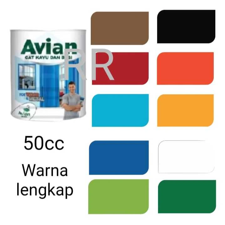 Cat avian 50cc Cat kayu dan besi Warna Lengkap 50cc