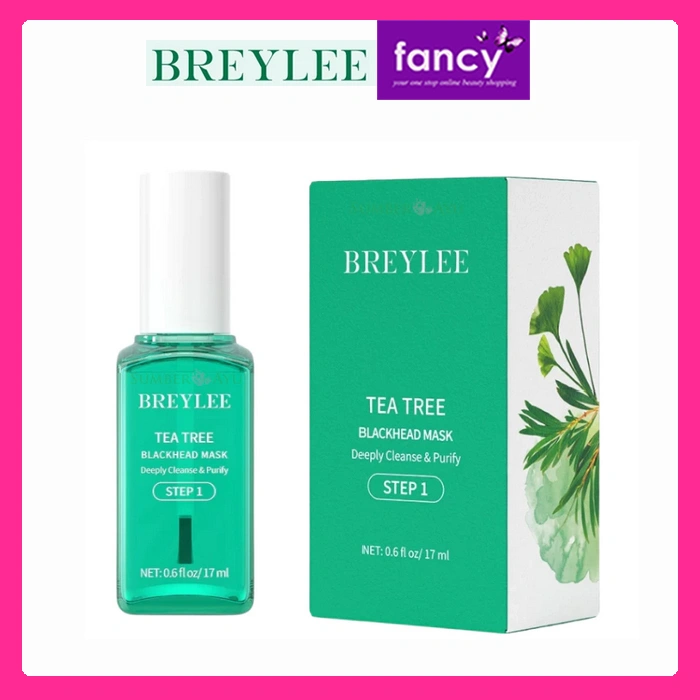 BREYLEE Tea Tree Blackhead Mask & Pore Minimizer Serum 17ml | Masker Komedo Hidung Pengangkat Komedo