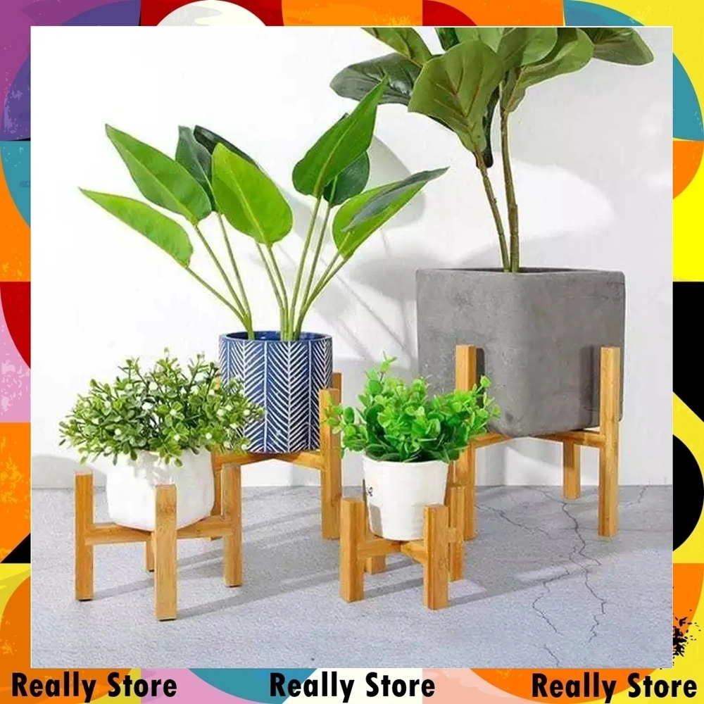 Rak Tanaman Standing Pot Tanaman Bunga Pot Holder Kayu Jati Belanda STANDING PLANTER