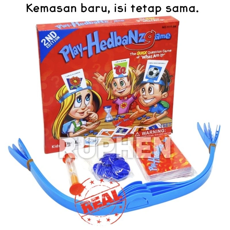 Hedbanz Guess What Am I Family Game Kids Mainan Tebak Kata