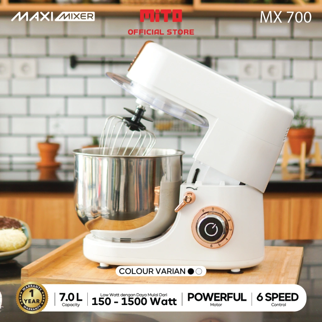 MITO Stand Mixer MX700 Pengaduk Adonan Kue 7L Maxi Mixer