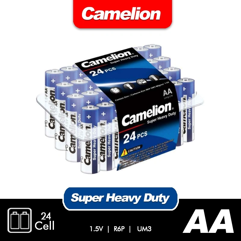 Camelion Super Heavy Duty AA 1.5V R6P - BP24 + Case | Batre Baterai A2/ AA isi 24