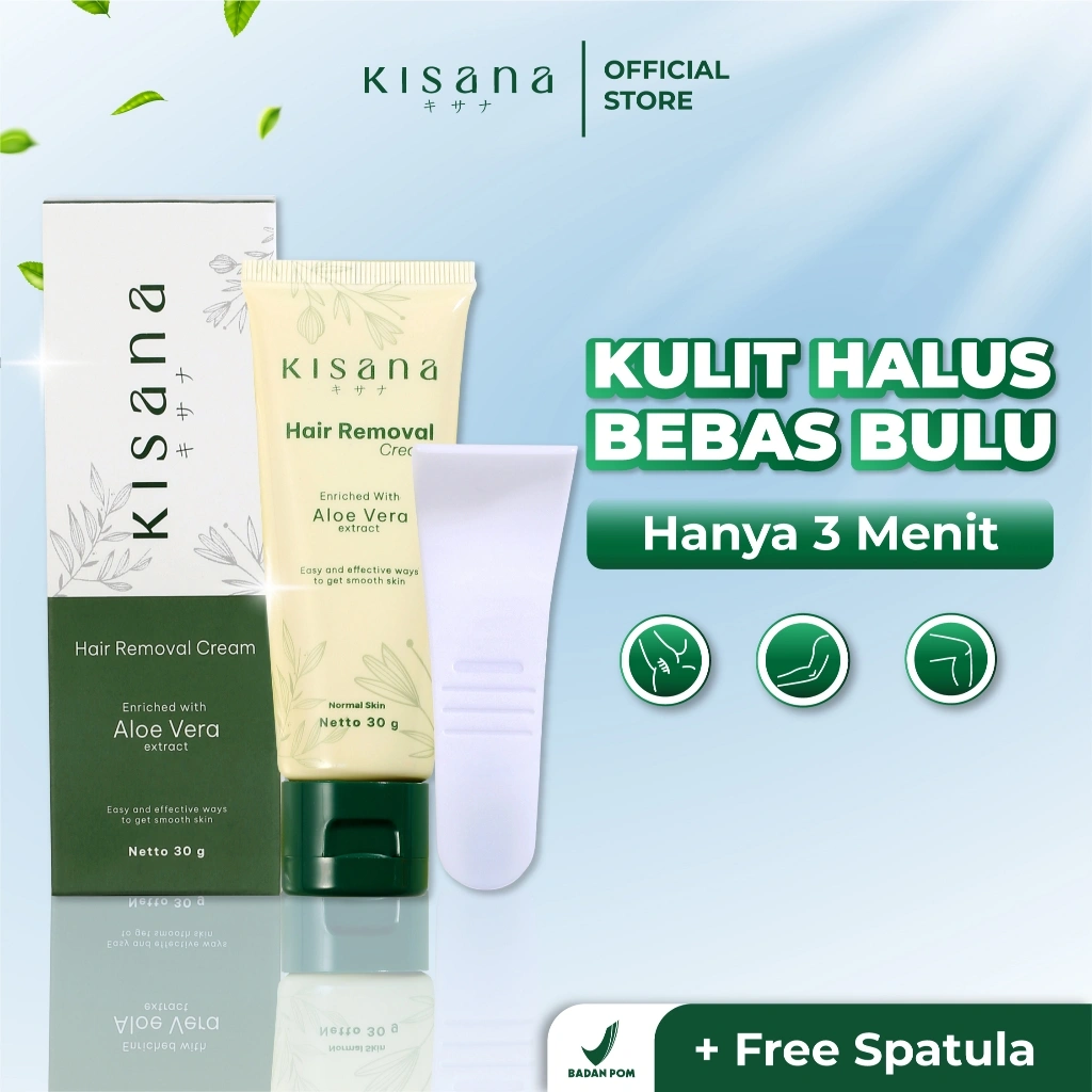 Kisana Hair Removal Cream Perontok Bulu Aloevera 30gr