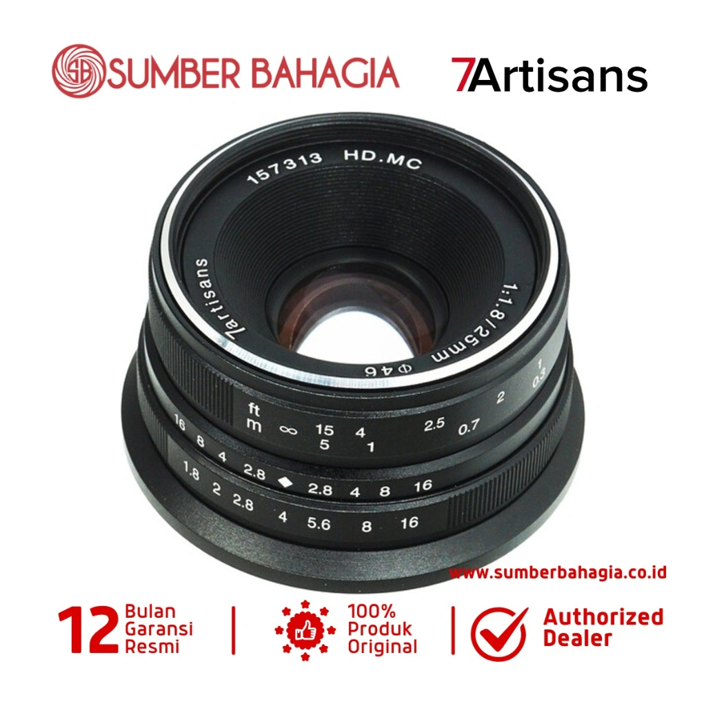 7artisans 25mm F1.8 Fixed Prime Lens
