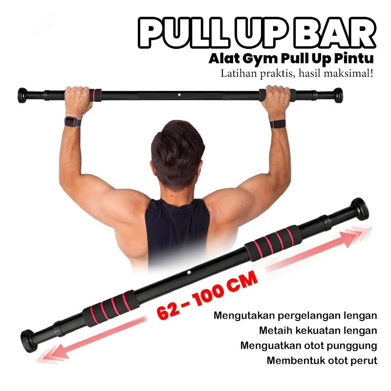Pull Up Bar Peralatan Kebugaran Serbaguna Pull up bar ukuran 60-100 cm