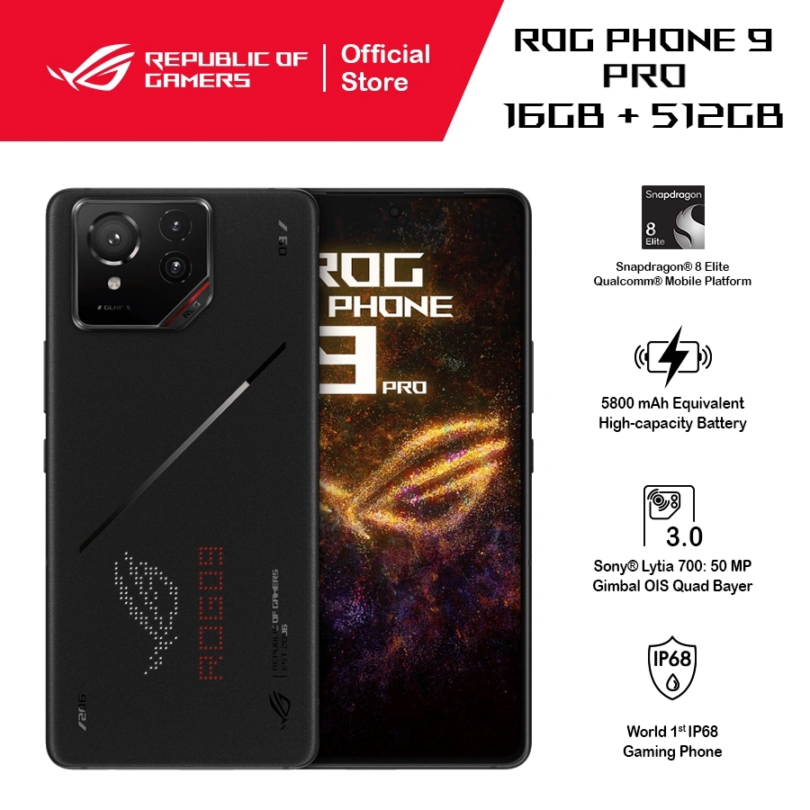 ASUS ROG Phone 9 Pro 16GB / 512GB Qualcomm Snapdragon® 8 Elite AMOLED