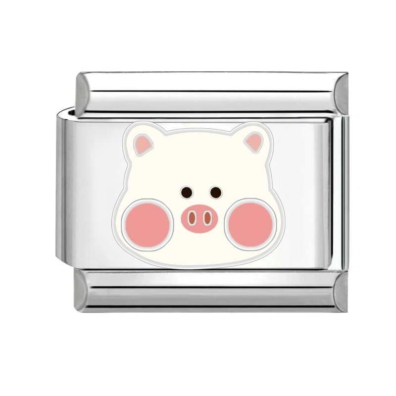 Vintage Italian Bracelet ( 1pcs ) DIY silver Collection/Stainless steel/Gelang Stainless steell Buatan Tangan Bisa Dilepas pasang