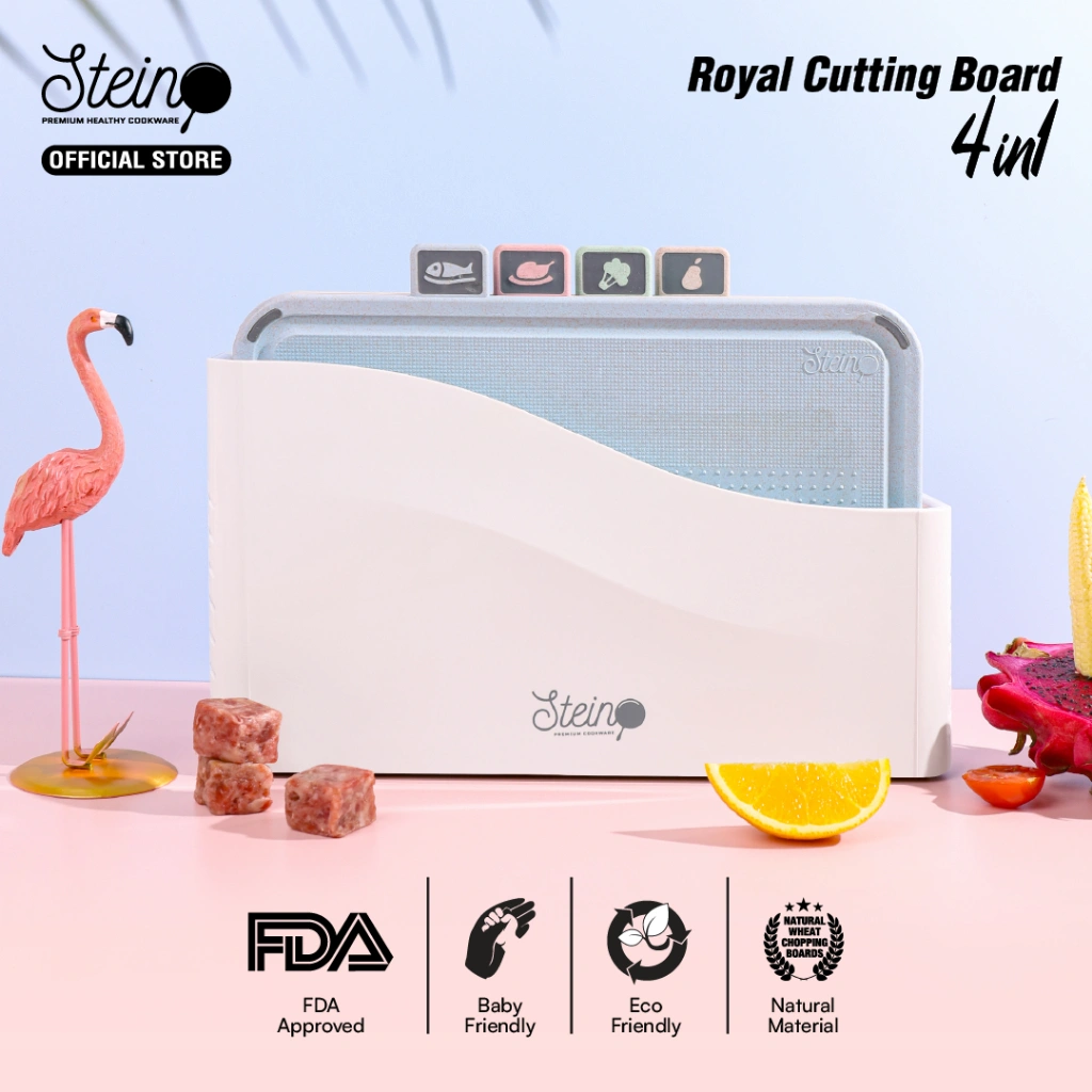 STEIN Royal Cutting Board (Talenan Chopping Board 4 in 1)- Food Grade