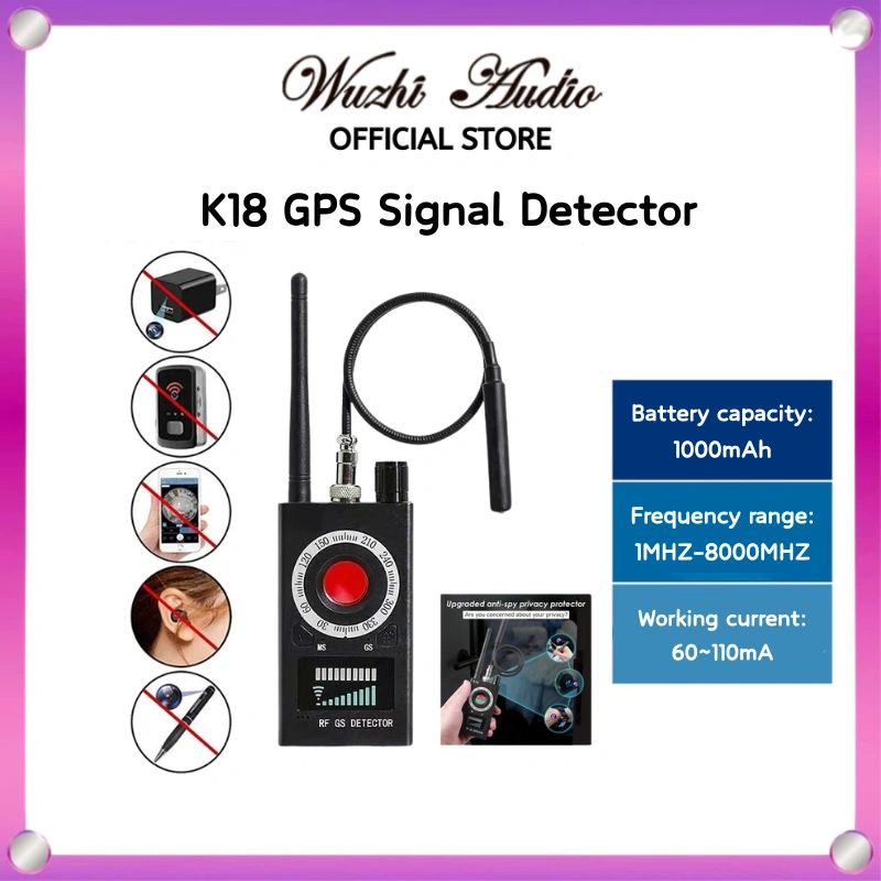 RF Signal Detector K18 Alat Pelacak Spy Cam CCTV Signal GPS Pendeteksi Sinyal Nirkabel GPS Tracker GSM Anti Spy Camera Fiinder Bug Detektor k