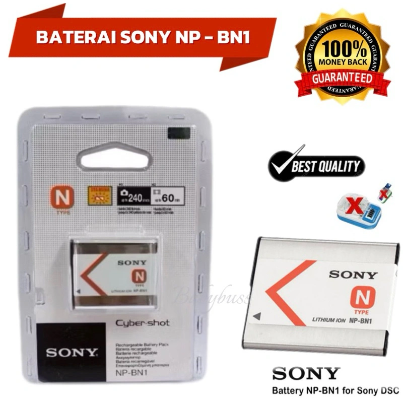Baterai Kamera SONY NP BN1 W series (W310, W320, W330, W350, W360, W380, W390, W510, W520, W530, W550, W560, W570, W580, W610, W620, W630, W650, W670, W690)