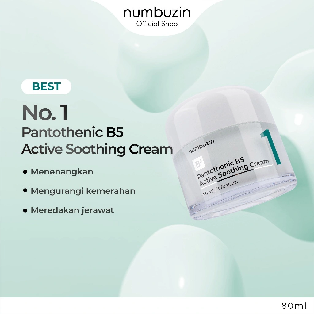 Numbuzin No.1 Pantothenic B5 Active Soothing Cream 80ml