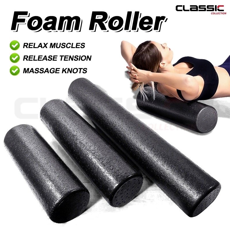 Foam Roller High Density 45cm/Foam Massage Roller 60cm/Foam Roller Strengthbae Smooth & Spiky Rollers Gym Yoga Massage Roll/Deep Tissue Nyeri Otot Punggung Pijat Muscle Massager