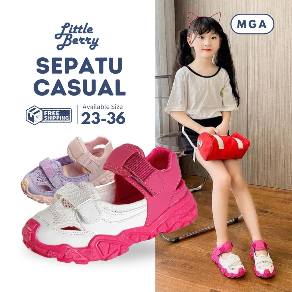 LITBERRY - Sandal Casual Anak Perempuan Korea Usia 1 - 11 Tahun Type MGA