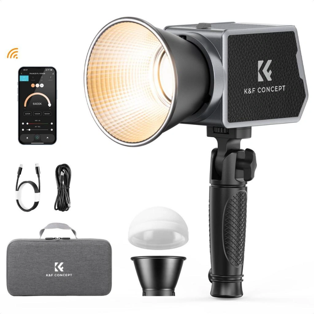 K&F Concept PL60B 60W COB Photography light with Built-in 4500mAh - 12 Light Effects Lighting Studio