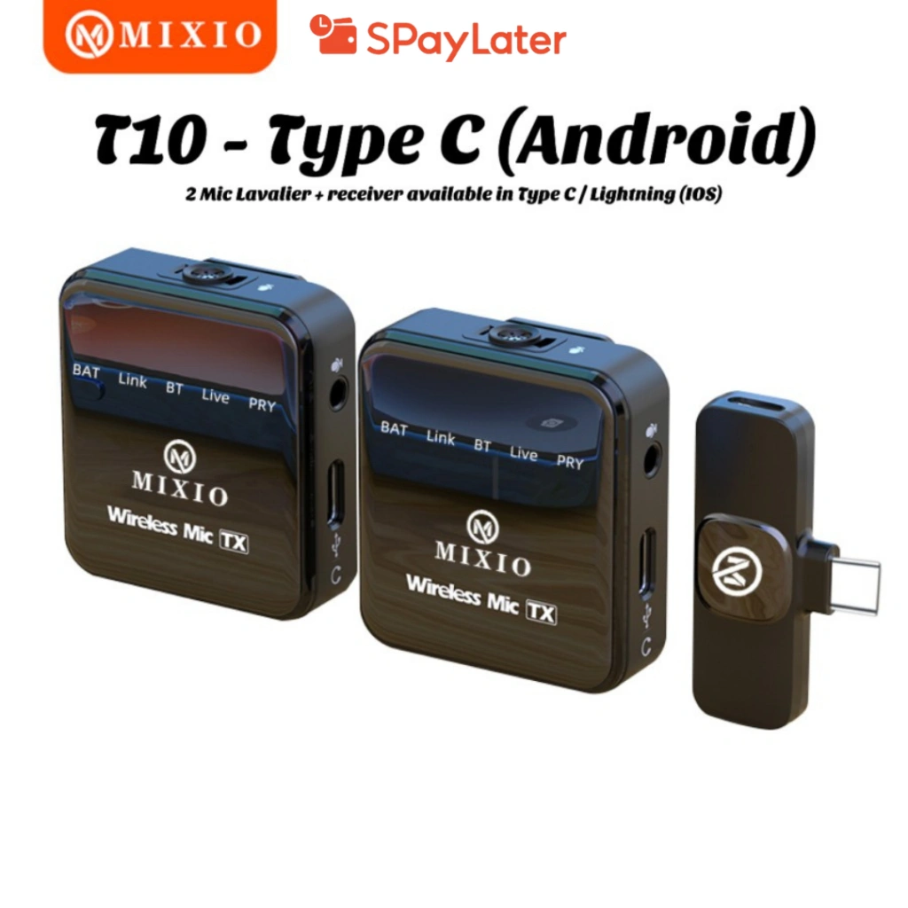 MIXIO-T9/T10 Wireless Microphone Professional Mikrofon Lavalier HP