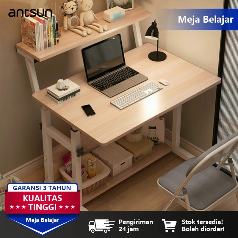 antsun-Meja Belajar Anak Meja Anak Disesuaikan Meja Laptop Adjustable Meja Kerja Dapat diangkat