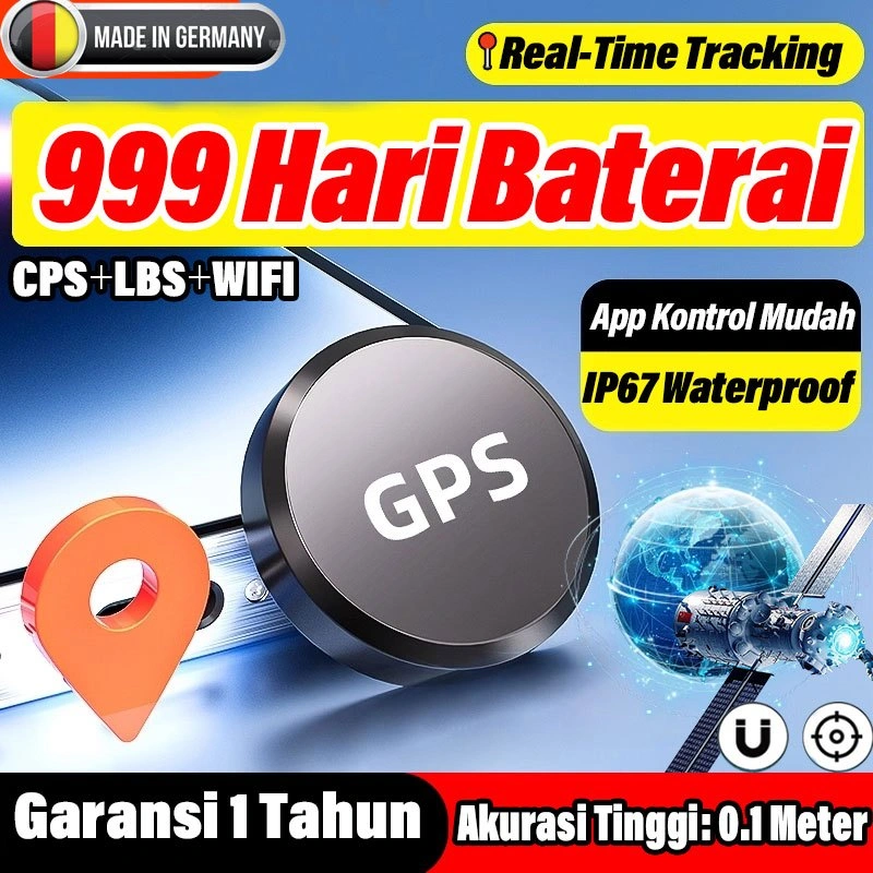 【Beli 1 Gratis 1】Tidak perlu mengisi daya Awet 30 Tahun GPS Mobil GPS Motor Mini GPS Tracker