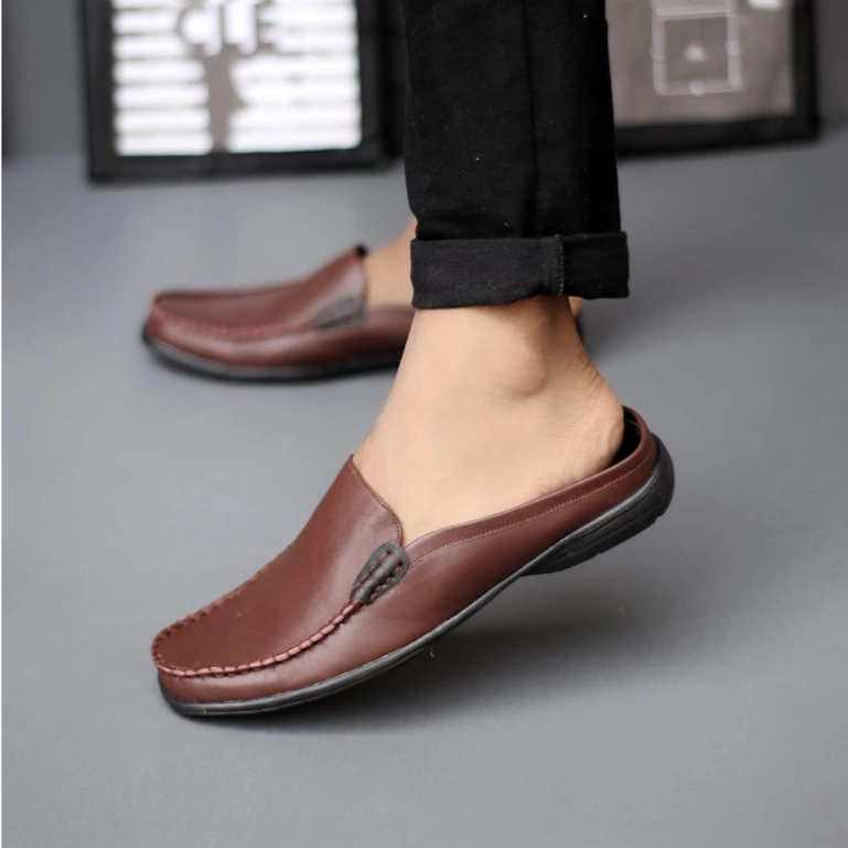 GRANDABLE - Sepatu Sandal Kulit Asli Pria Bustong Selop - Joziy