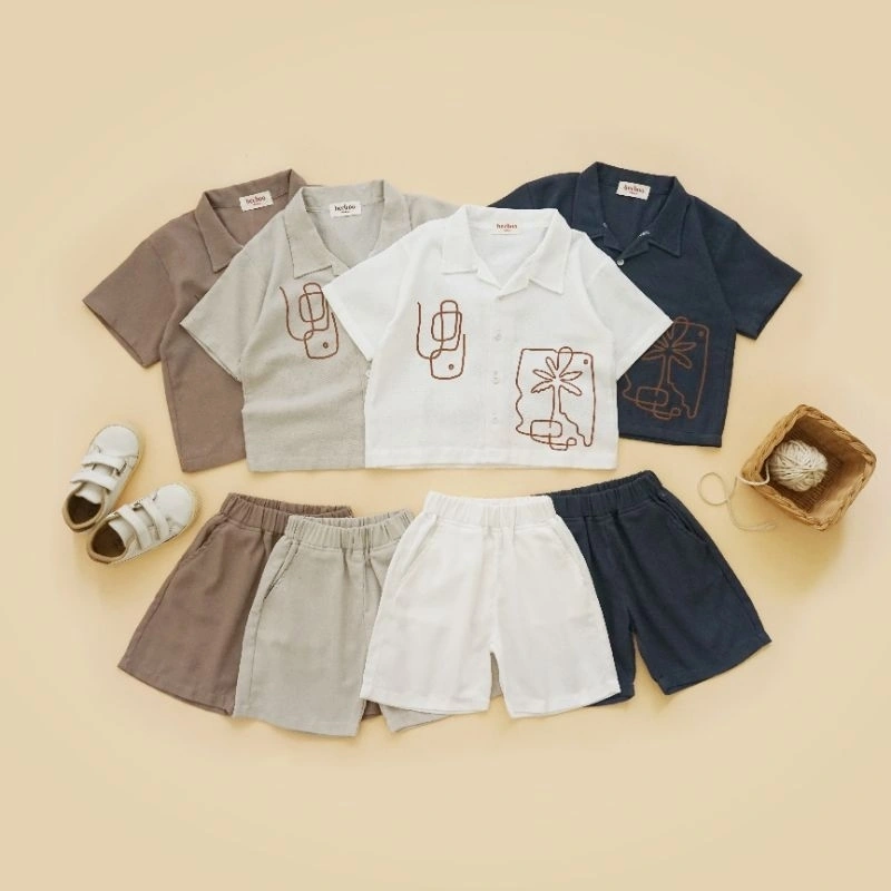 Beeboo Design 4.4 MEGA SALE Sandy Set | Pakaian Anak | Baju Anak | Kemeja anak | Baju stelan anak | Kaos anak