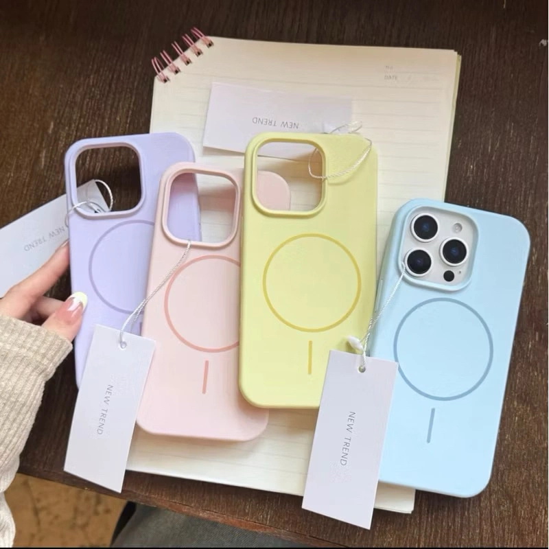 CASING ANTI PANAS LIQUID SILICONE MAGNETIC CASE ANTI NODA IPHONE 16 PRO MAX 15 14 13 12 11 PLUS VELVET PASTEL WIRELESS CHARGING MAGSAFE
