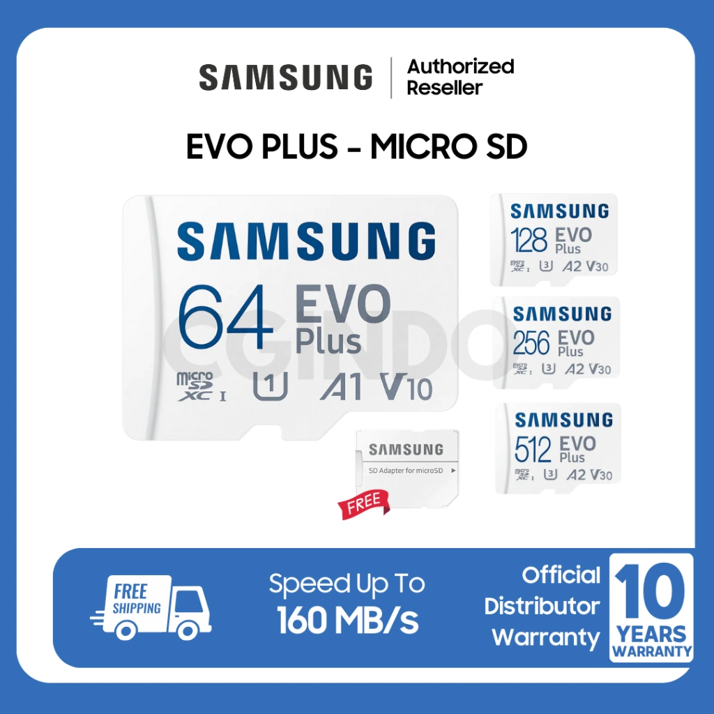 Samsung MicroSD Evo Plus 64GB / 128GB / 256GB Memory Card HP Micro SD Kartu SD 64 GB Kartu SD 128GB Ovation Memori card + FREE Adapter GARANSI 10th Micro SD Sandisk SD Card