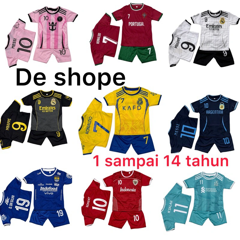 SETELAN BAJU BOLA ANAK 1 SAMPAI 14 TAHUN KAOS SEPAK BOLA ANAK LAKI LAKI TERBARU BAJU OLAHRAGA ANAK TERMURAH KAOS OLAHRAGA ANAK BAJU FUTSAL ANAK