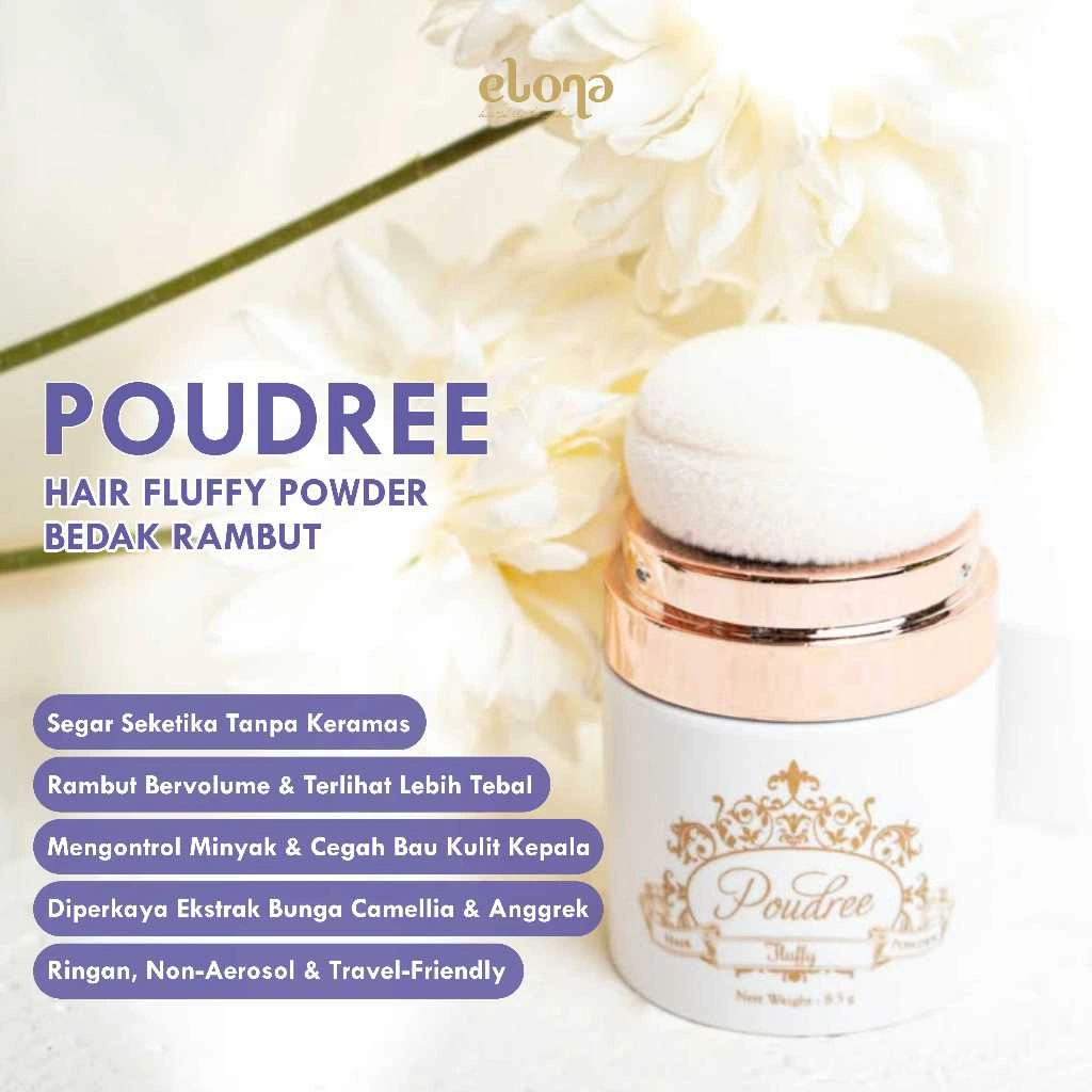 Elona Poudree ~ Hair Fluffy Powder ( dry shampoo / bedak rambut )
