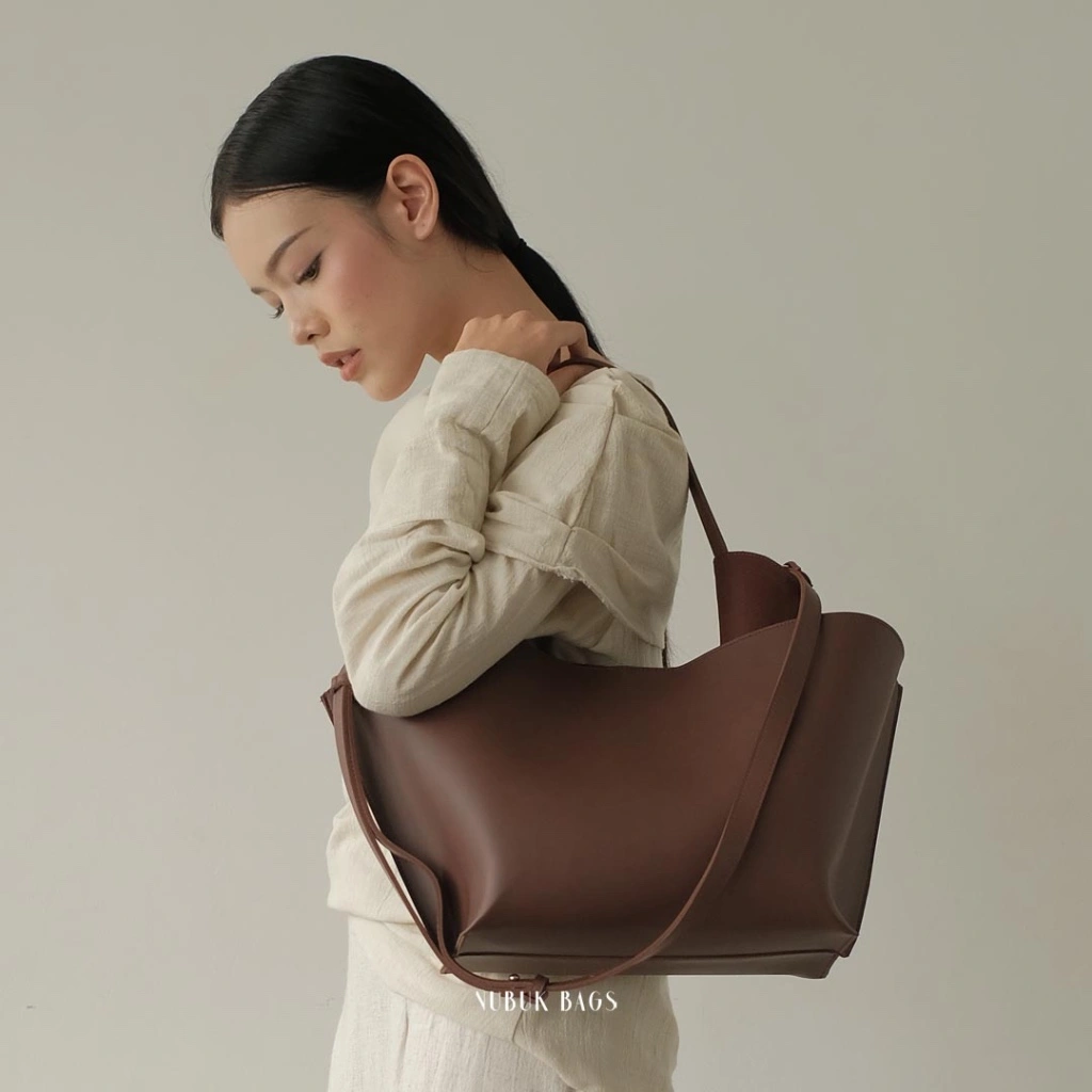 Nubuk Bags - Irish Shoulder Bag - Tas Bahu Totebag Kerja Wanita Fit Laptop 13 Inch