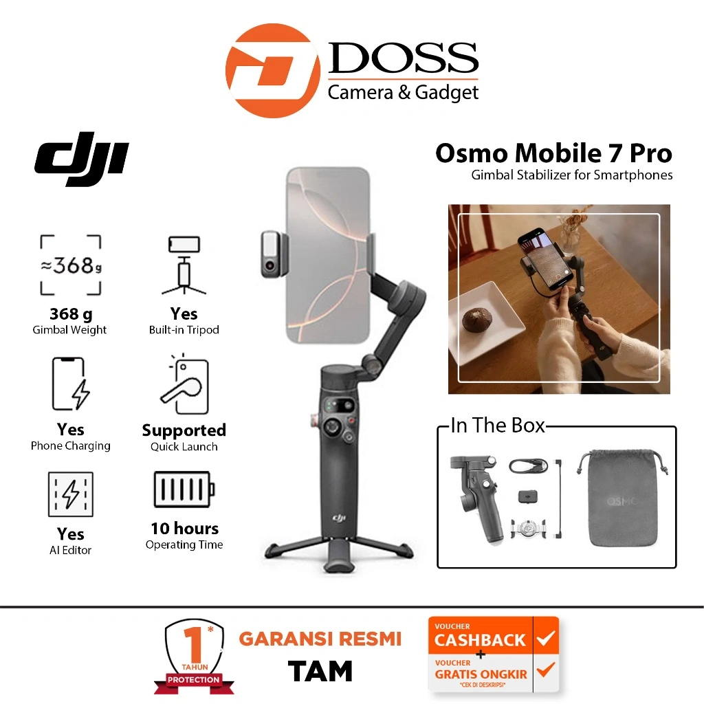 DJI Osmo Mobile 7 Pro Gimbal Stabilizer for Smartphones